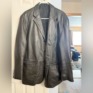Ralph Lauren Dark Leather Jacket men’s